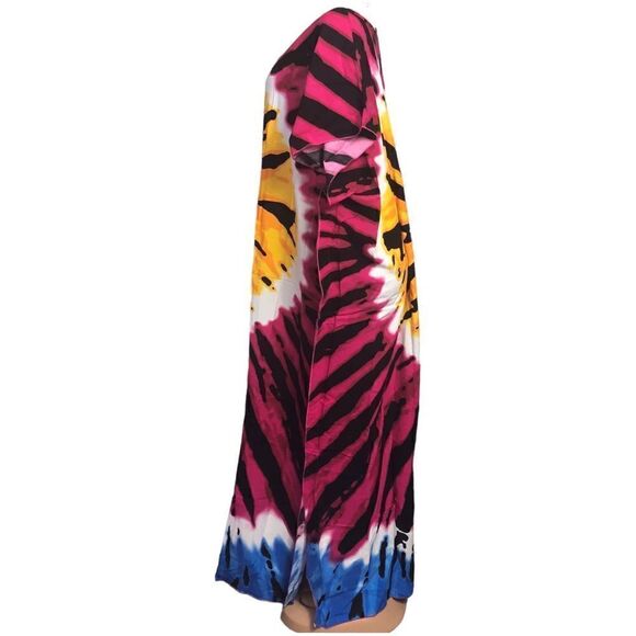 Ethnic Print Kaftan Maxi Dress - Picture 4 of 11